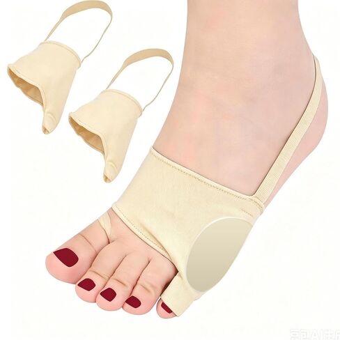 Tailors Bunion Sock 1Pair (Beige-M/L) Bunionette Sleeves Built-in Gel Pads Silicone Cover Guard With Non-slip Strap to Prevented Bunion Pinky Toe Pain, Treatment Bunionette,Overlapping toe in Saudi Arabia