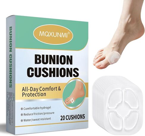Hydrogel Bunion Cushions, 20Pcs Bunion Pads for Protection Against Shoe Pressure and Friction, Blister Prevention, Fits Shoes for Men & Women in Saudi Arabia