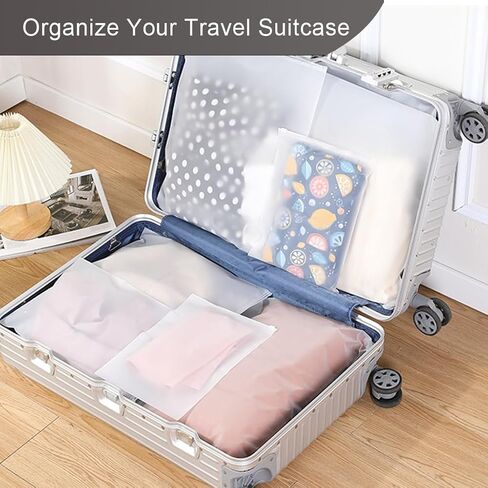 30-Pack Travel Storage Bags, Frosted Plastic Packing Bags for Travel – Multi-Size Breathable Organizer for Clothes, Shoes, Toiletries, Swimsuit – Lightweight Travel Essentials for Women & Men in Saudi Arabia
