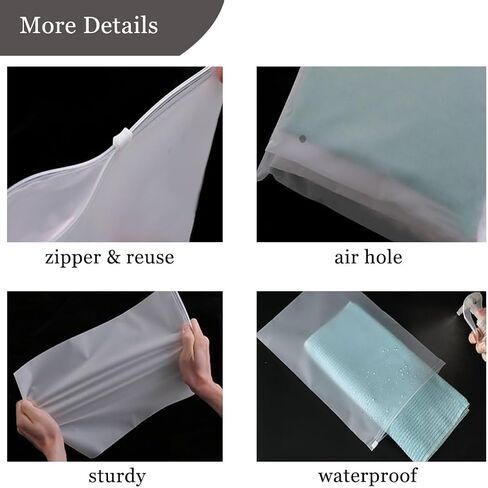 30-Pack Travel Storage Bags, Frosted Plastic Packing Bags for Travel – Multi-Size Breathable Organizer for Clothes, Shoes, Toiletries, Swimsuit – Lightweight Travel Essentials for Women & Men in Saudi Arabia