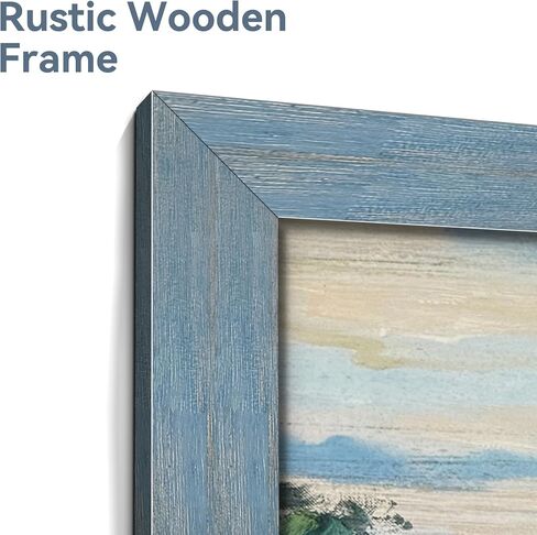 Large Scenery Painting Wall Art for Living Room, River Landscape Picture for Bedroom, Natural Wood Framed Artwork for Home Decor 45x30 Inch in Saudi Arabia