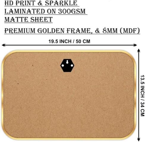 LILLY HANDICRAFTS LH SAF 7 Running Horses Vastu Wall Painting | Sunrise Horse Wall Art with Golden Frame | Lucky Feng Shui Home Decor for Living Room, Office, Bedroom & Entrance | Multicolor in Kuwait