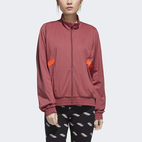 adidas Womens x Zoe Saldana Collection U-4-U Track Jacket, Red, Large in Kuwait