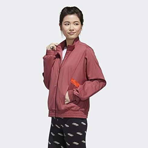 adidas Womens x Zoe Saldana Collection U-4-U Track Jacket, Red, Large in Kuwait