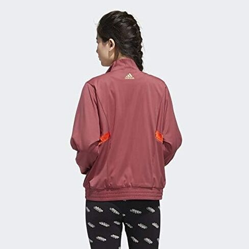 adidas Womens x Zoe Saldana Collection U-4-U Track Jacket, Red, Large in Kuwait