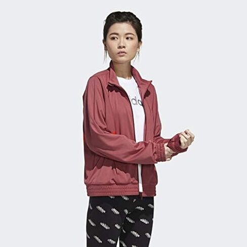 adidas Womens x Zoe Saldana Collection U-4-U Track Jacket, Red, Large in Kuwait