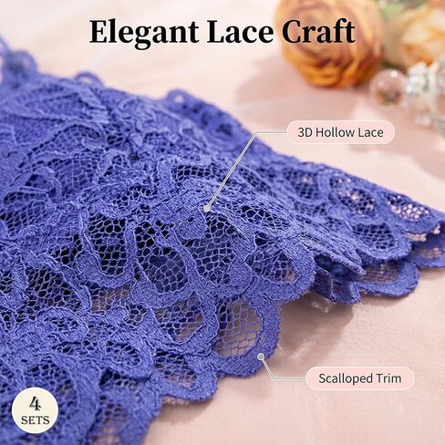 Wireless Lace Camisole Bra and Boyshorts Set - Breathable Lingerie with Adjustable Straps 4-Piece in Kuwait
