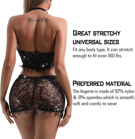 Famstar Sexy Lingerie for Women Naughty Fishnet Lingerie Set Bodysuit Outfits Teddy Babydoll Erotic Mesh Women’s Outfits in Kuwait