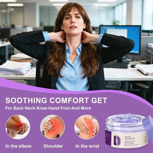 Kresin Joint Comfort Purple Gel, Kresin Joint Comfort Massage Gel, Soothes Discomfort for Neck, Back, Knees, Lumbar, and Feet, Absorb Quickly and Non-Greasy, 1.76 OZ, Violet in Saudi Arabia