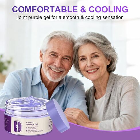 Kresin Joint Comfort Purple Gel, Kresin Joint Comfort Massage Gel, Soothes Discomfort for Neck, Back, Knees, Lumbar, and Feet, Absorb Quickly and Non-Greasy, 1.76 OZ, Violet in Saudi Arabia