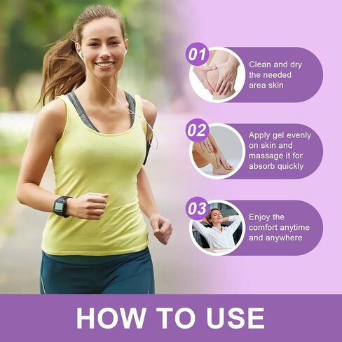 Kresin Joint Comfort Purple Gel, Kresin Joint Comfort Massage Gel, Soothes Discomfort for Neck, Back, Knees, Lumbar, and Feet, Absorb Quickly and Non-Greasy, 1.76 OZ, Violet in Saudi Arabia