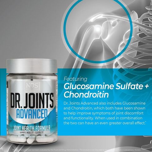 Dr. Joints NDS Nutrition Advanced - Joint Health Formula with FruiteX-B, Glucosamine & Chondroitin - Improved Mobility & Flexibility - 90 Capsules in Saudi Arabia