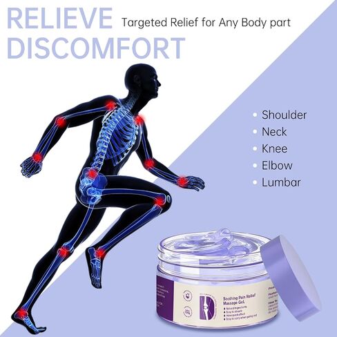 2PCS Joint Pain Relief Purple Gel Soothing Massage Cream,Joint Purple Gel Soothes Knees Lumbar Neck Hands and Feet Jointgel Activities Throughout The Body in Saudi Arabia