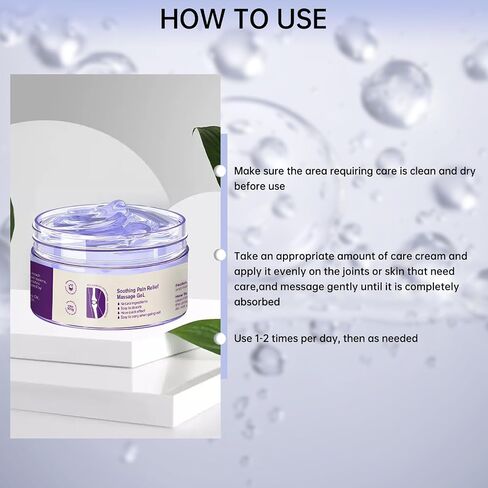 2PCS Joint Pain Relief Purple Gel Soothing Massage Cream,Joint Purple Gel Soothes Knees Lumbar Neck Hands and Feet Jointgel Activities Throughout The Body in Saudi Arabia