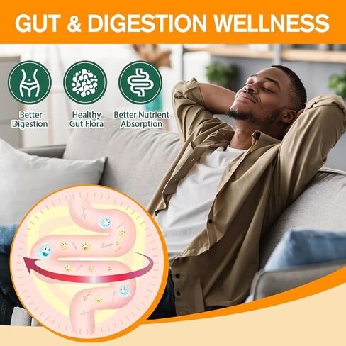 15-in-1 Magnesium Citrate Fiber Gummies with Probiotic Prebiotic for Digestion, Fiber Supplement with Magnesium Citrate 300mg, Apple Cider Vinegar 500mg, Acacia, B6, B12, 60 Orange Vegan Gummies in Kuwait