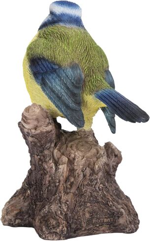 HI-LINE Gift Ltd. Motion Activated Singing Bird TIT ON Stump, Blue; Green in Saudi Arabia