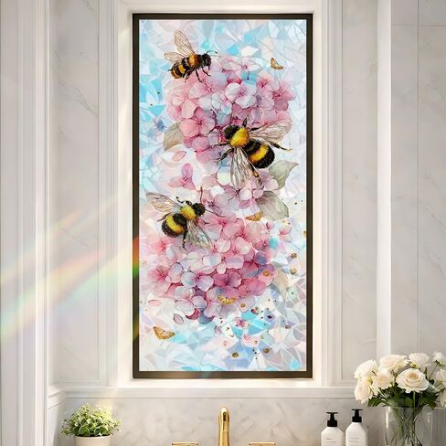 Window Privacy Film 17.3 x 39.3 Inch Seashell Beach Window Film Static Cling Decorative Window Covering for Bathroom Kitchen Decor in Kuwait
