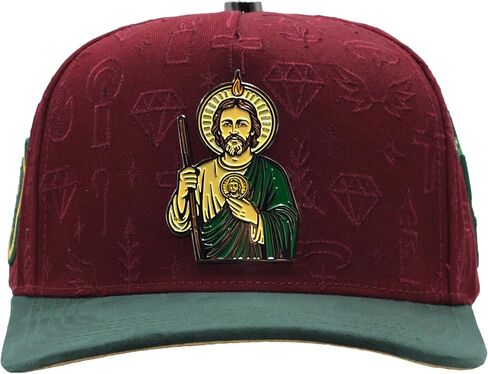 Ferreti Hats FT172 Gorra de San Judas Tadeo - San Judas Hat for Men & Women - Wine Red Saint Jude Premium Snapback Hat for Men & Women, Gorras para Hombres Originales in Saudi Arabia