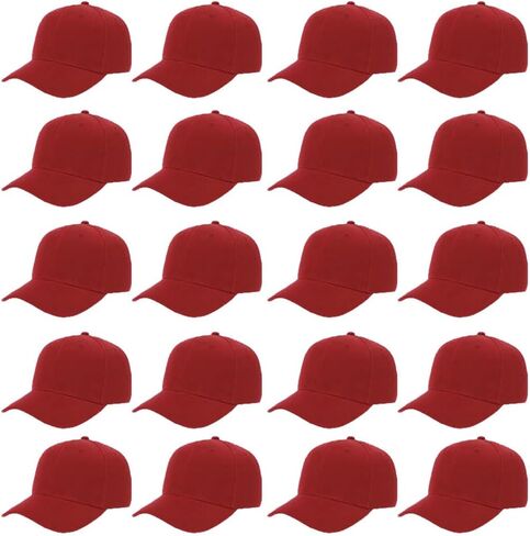 Wholesale 20-Pack Solid Baseball Caps - DIY, Breathable, Adjustable Fit in Kuwait