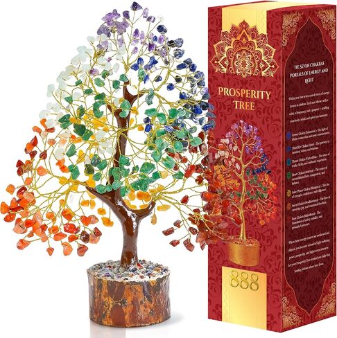 Freedom Mastery Chakra Tree of Life | Healing Crystals Stones for Abundance | 7 Chakra Crystal Tree of Life Manifestation, Meditation & Positive Energy | Ideal Home Decor & Prosperity in Saudi Arabia