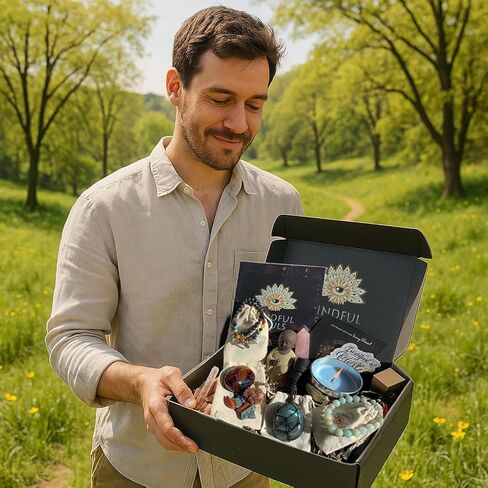 Mindful Souls Spiritual Healing Gift Set – Meditation & Mindfulness Box with Buddha Figurine, Healing Crystals, Mala Beads, Essential Oil & Gemstone Jewelry – Holistic Self-Care & Inner Peace Kit in Saudi Arabia