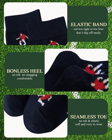 Fun Soccer Socks - Funny Soccer Player Novelty Cool Socks, Awesome Funny Footballer Gifts for Men/Dad, 2 Pairs, Size 9-13 in Saudi Arabia