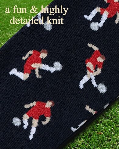 Fun Soccer Socks - Funny Soccer Player Novelty Cool Socks, Awesome Funny Footballer Gifts for Men/Dad, 2 Pairs, Size 9-13 in Saudi Arabia