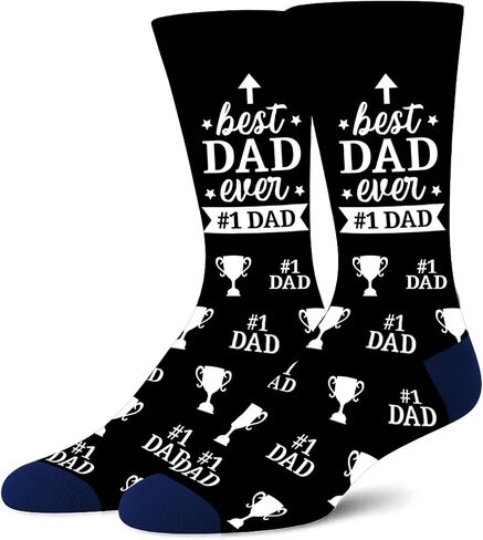 Fathers Day Dad Gift for Dad Father in Law Husband, Novelty Birthday Gift for Dad, Funny Socks for Dad, Best Dad Ever Gifts from Daughter Son Wife, Retirement Gag Gift for Dad in Saudi Arabia