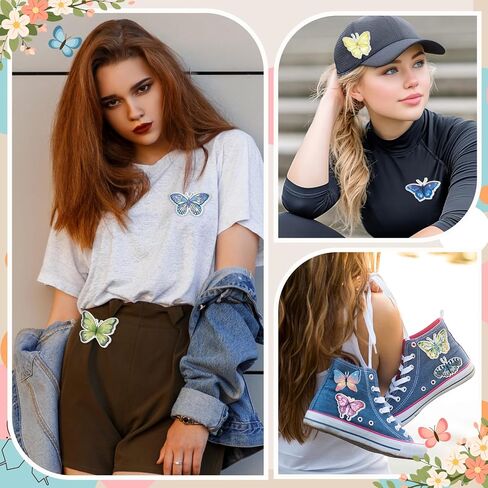 100 Pcs Summer Butterfly Pins Bulk Colorful Butterfly Lapel Pins Brooches Decoration Gift for Backpack Clothes Women Mothers Teachers Nurse in Kuwait