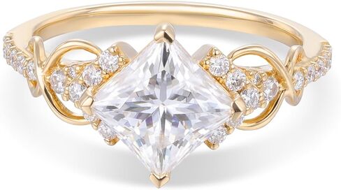Moissanite Engagement Rings for Women, 925 Sterling Silver Engagement Ring, 14K White Gold Plated Wedding Bands Moissanite Halo Rings, Promise Eternity Ring for Her in Saudi Arabia