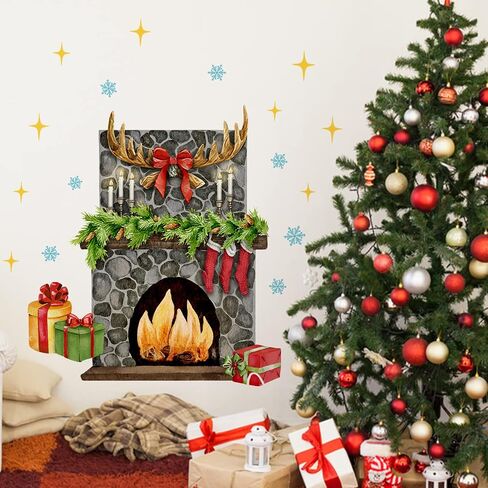 ملصقات جدارية على شكل شخصيات كرتونية من Mfault Merry Christmas، إكليل شجرة عيد الميلاد، ديكورات أقصى للكلاب، فن غرفة النوم، جرس جلجل النجمة للعام الجديد 2025 ديكور المنزل والمطبخ، هدايا العطلات in Kuwait