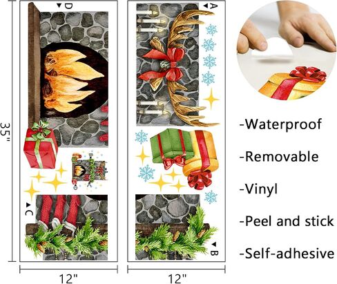 ملصقات جدارية على شكل شخصيات كرتونية من Mfault Merry Christmas، إكليل شجرة عيد الميلاد، ديكورات أقصى للكلاب، فن غرفة النوم، جرس جلجل النجمة للعام الجديد 2025 ديكور المنزل والمطبخ، هدايا العطلات in Kuwait