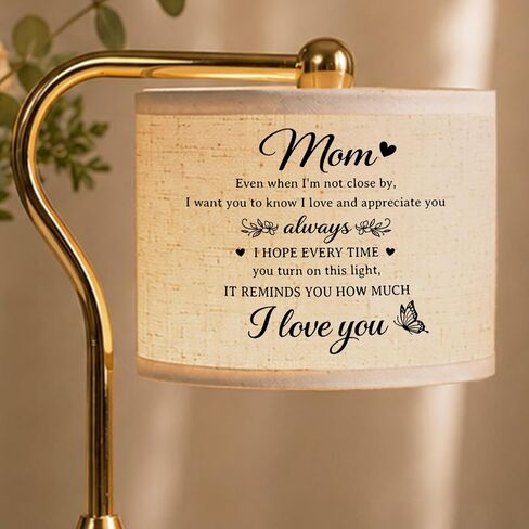 Candle Warmer Lamp - Mom I Love You - Christmas Birthday Gift for Women Mom Mother from Daughter Son - Adjustable Height Vintage Home Decor - Wax Melts Warmer with 2 Bulbs Time Dimmable in Saudi Arabia