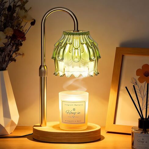 Candle Warmer Lamp with Timer Dimmer, Vintage Wax Warmer for Scented Wax Jar Candles with Extra 2 Bulbs Replacements, Birthday Gifts for Women Mom, House Warming Gifts New Home Decor(Amber) in Saudi Arabia