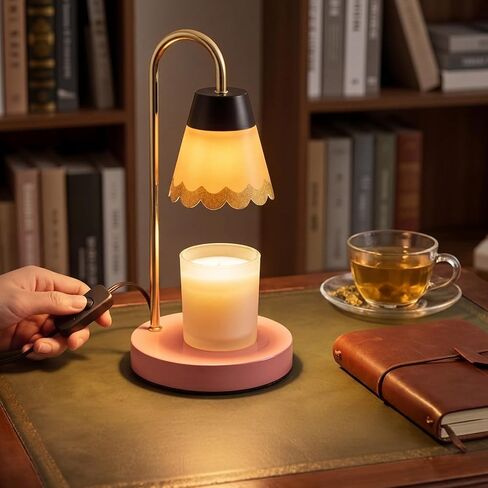 Classroom Candle Warmer Lamp Back to School Pencil Candle Warmer Lamp for Teacher Plug-in Mental Wax Melts Light 13x5 Inch Pink Base Yellow Lampshade for Students Room Bedroom in Saudi Arabia