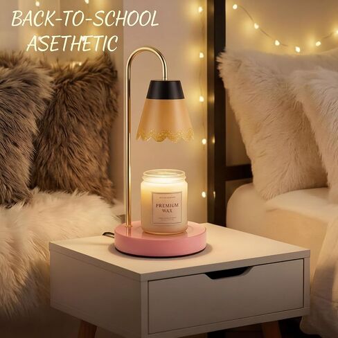 Classroom Candle Warmer Lamp Back to School Pencil Candle Warmer Lamp for Teacher Plug-in Mental Wax Melts Light 13x5 Inch Pink Base Yellow Lampshade for Students Room Bedroom in Saudi Arabia