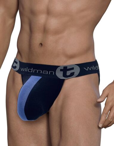 Wildmant Cotton Big Boy Pouch شريطية حزام رياضي أسود / أزرق ملكي in Kuwait