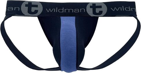Wildmant Cotton Big Boy Pouch شريطية حزام رياضي أسود / أزرق ملكي in Kuwait