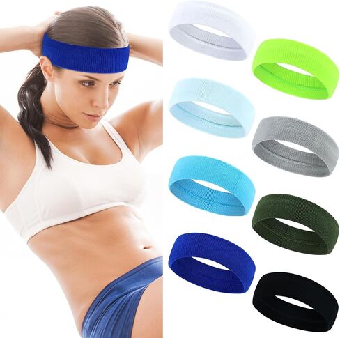 Lawie Sports Headband for Men and Women - High Elasticity Moisture Wicking Sweat Band for Running, Fitness, Yoga, and Cycling - Quick-Dry Breathable Athletic Hair Band Accessory in Kuwait