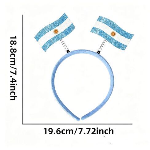 2 pcs Women's Headbands ，Argentina Flag Headbands Football Fan Soccer Sports Events Hairbands,for International Sports Tournaments,Football Party Supplies, Sporting Events (Argentina) in Saudi Arabia