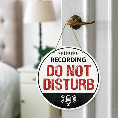 Do Not Disturb Recording in Progress Sign - Hanging Door Sign for Music Room and Recording 12 x 12 Inches in Saudi Arabia