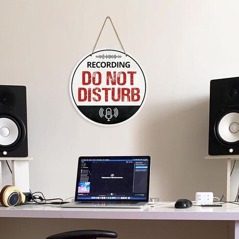 Do Not Disturb Recording in Progress Sign - Hanging Door Sign for Music Room and Recording 12 x 12 Inches in Saudi Arabia
