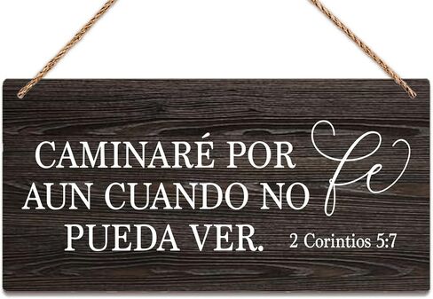 Wooden Sign Room Decorations Spanish Sign Bible Quote Spanish Farmhouse Family Wall Decor Rustic Wood Hanging Wall Art 12 X 6 Inch in Saudi Arabia