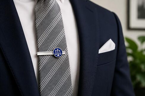 Scale of Justice Tie Clip for Lawyers – Silver Justice Symbol Tie Bar, Handmade Gift for Attorneys, Law School Graduation, Legal Professionals in Kuwait
