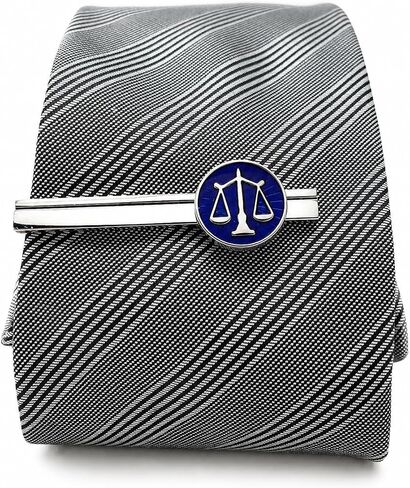 Scale of Justice Tie Clip for Lawyers – Silver Justice Symbol Tie Bar, Handmade Gift for Attorneys, Law School Graduation, Legal Professionals in Kuwait
