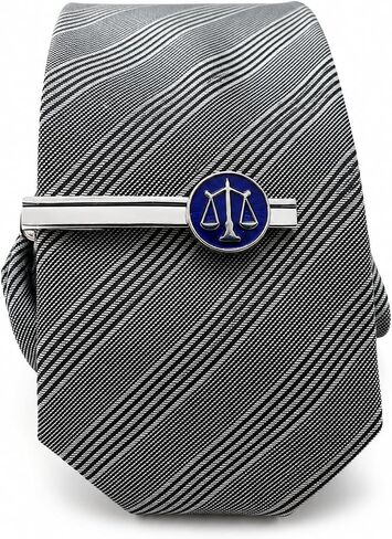 Scale of Justice Tie Clip for Lawyers – Silver Justice Symbol Tie Bar, Handmade Gift for Attorneys, Law School Graduation, Legal Professionals in Kuwait