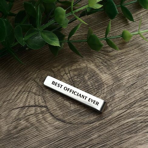 Officiant Gift Wedding Favors Wedding Registry Must Haves Stainless Steel Tie Clip Pin Bar Wedding Officiant Proposal Gift for Wedding Day Essential Newlywed Gifts for Pastor from Couple Bride Groom in Kuwait