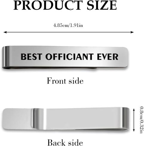 Officiant Gift Wedding Favors Wedding Registry Must Haves Stainless Steel Tie Clip Pin Bar Wedding Officiant Proposal Gift for Wedding Day Essential Newlywed Gifts for Pastor from Couple Bride Groom in Kuwait