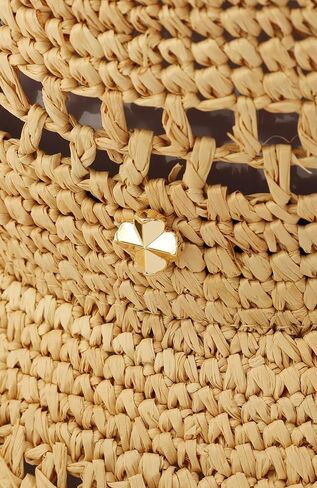 Kate Spade Womens Open Weave Sun Hat, Stylish Fashion Accessory Cap for Women Natural in Kuwait