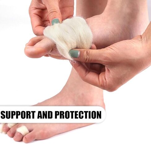 2 Packs Lambs Wool for Toes Soft Feet Cushion Toe Separator Lambs Wool Corn Cushion Pads Blister Prevention Bunions Callus Remover Cushions Hammer for Hiking, Dance, Walking 3/8 oz in Saudi Arabia